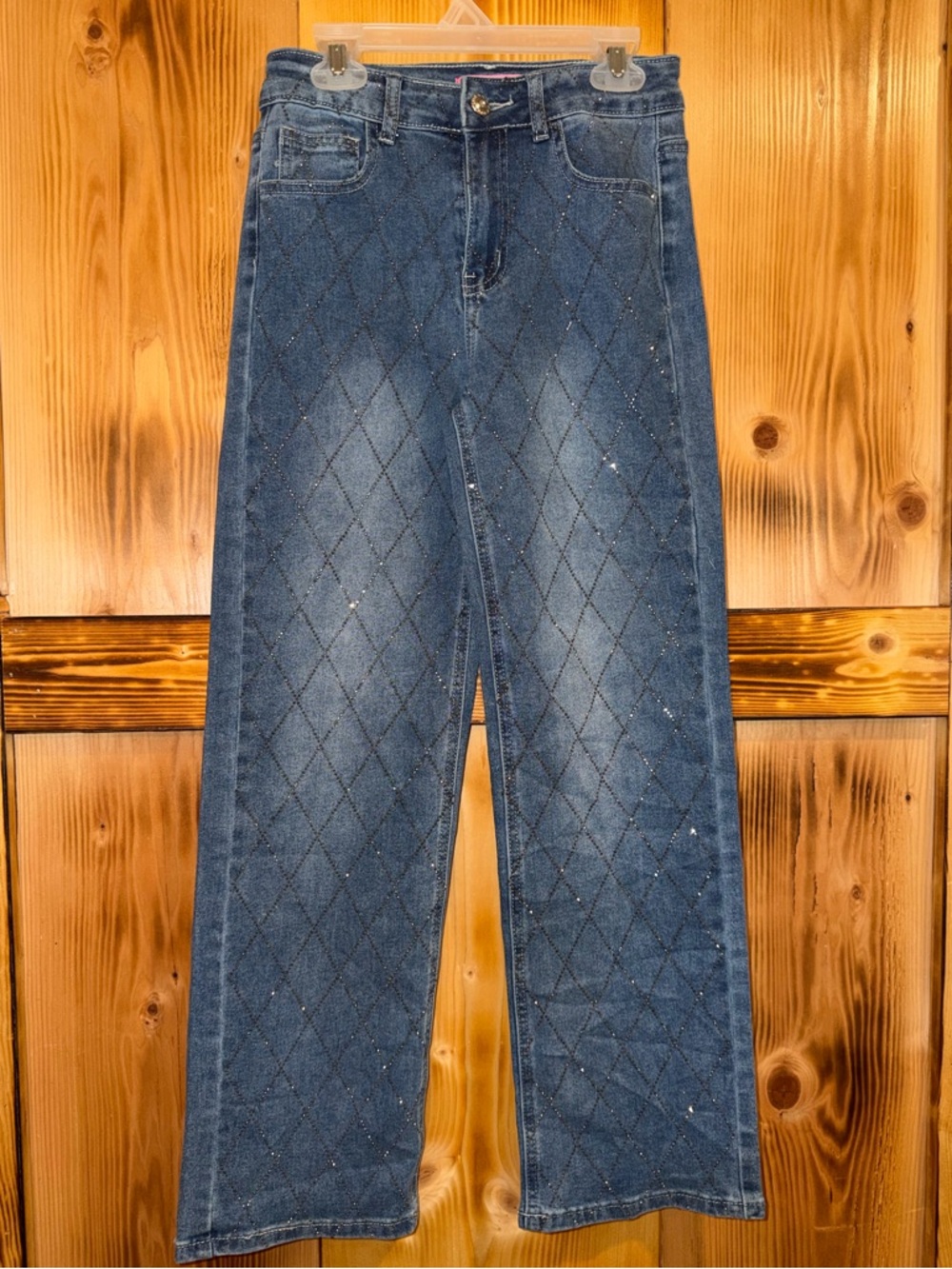 Classic Indigo Diamond-Quilt Men’s Jeans